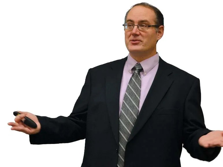 David R. Leng presenting to an audience